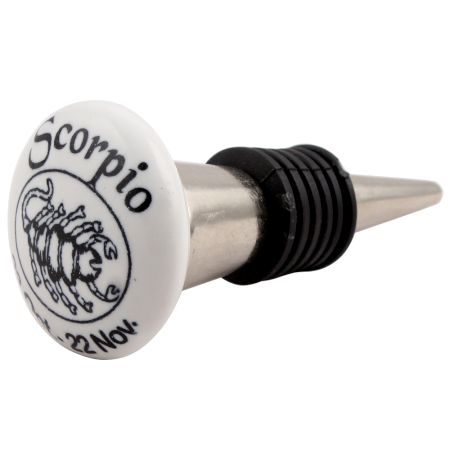 Scorpio Flat Ceramic Wine Stopper
